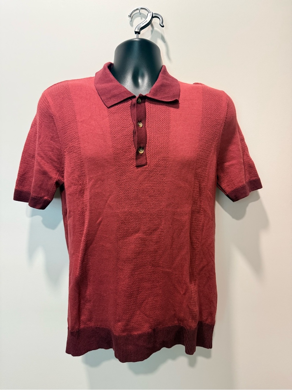Goodfellow & Co Men's Short Sleeve Polo in Burgundy